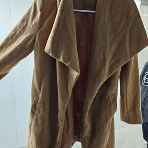 Love Tree Tan Draped Cape Jacket